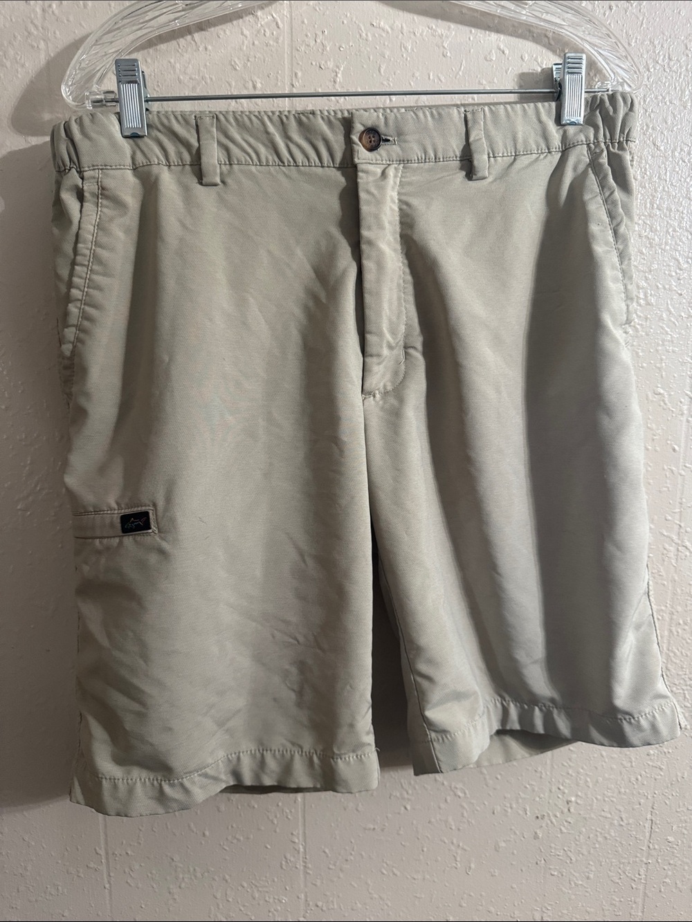 Greg Norman Collection Light Khaki Cargo Shorts